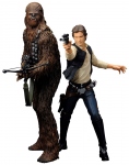 Star Wars pack 2 statues ARTFX+ Han Solo &
                  Chewbacca Kotobukiya