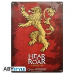 Game Of Thrones Plaque Métal Lannister Hear me roar Abystyle