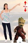 Guardians Of The Galax Baby Groot Silhouette Taille Réelle Cutout 90 cm
